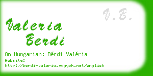 valeria berdi business card